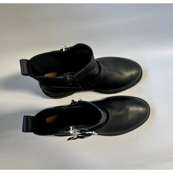 Blondo Garnet Lug Moto Waterproof Boot Leather Black Women's Size 5.5M - Picture 5 of 6